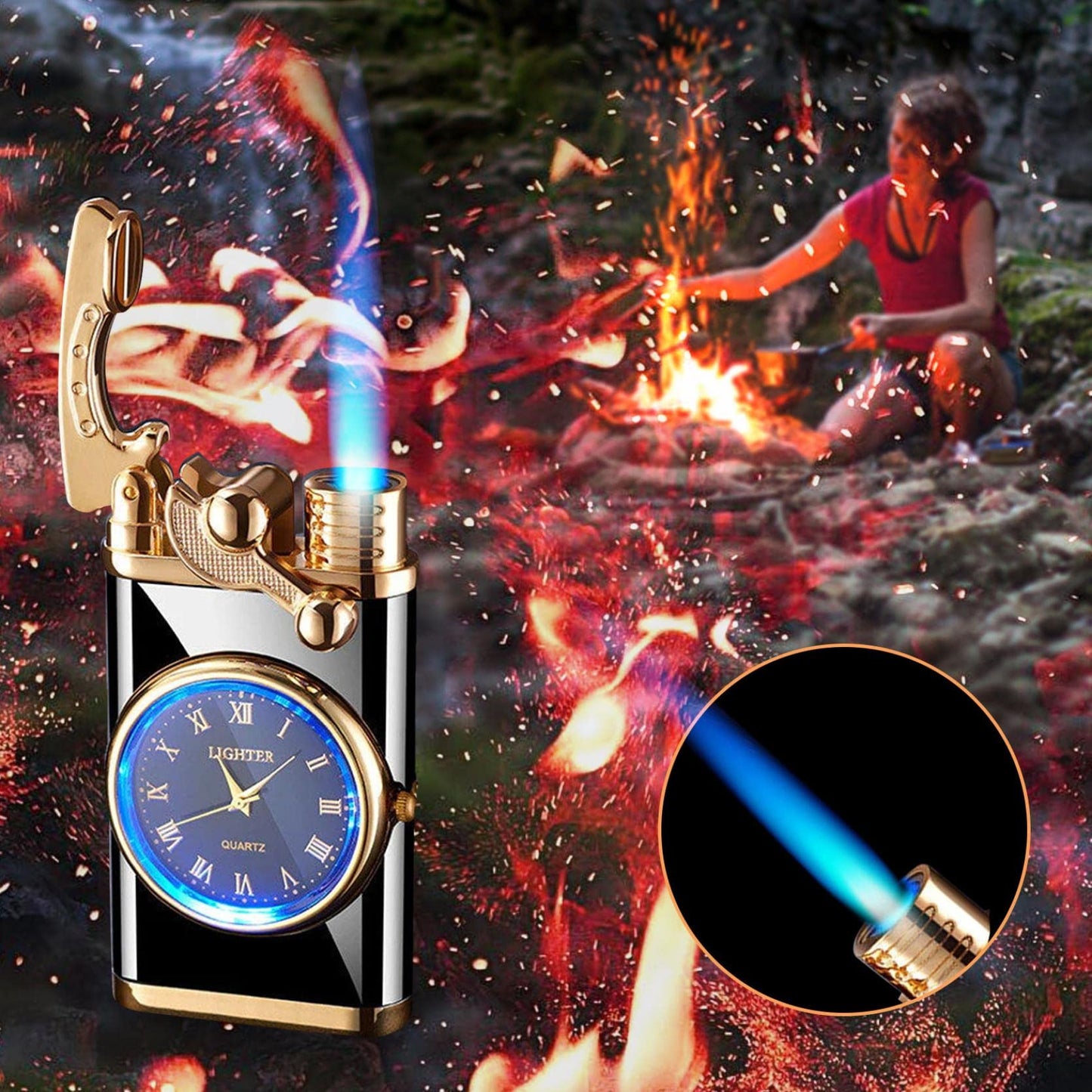 Electric Blue flame lighter LED