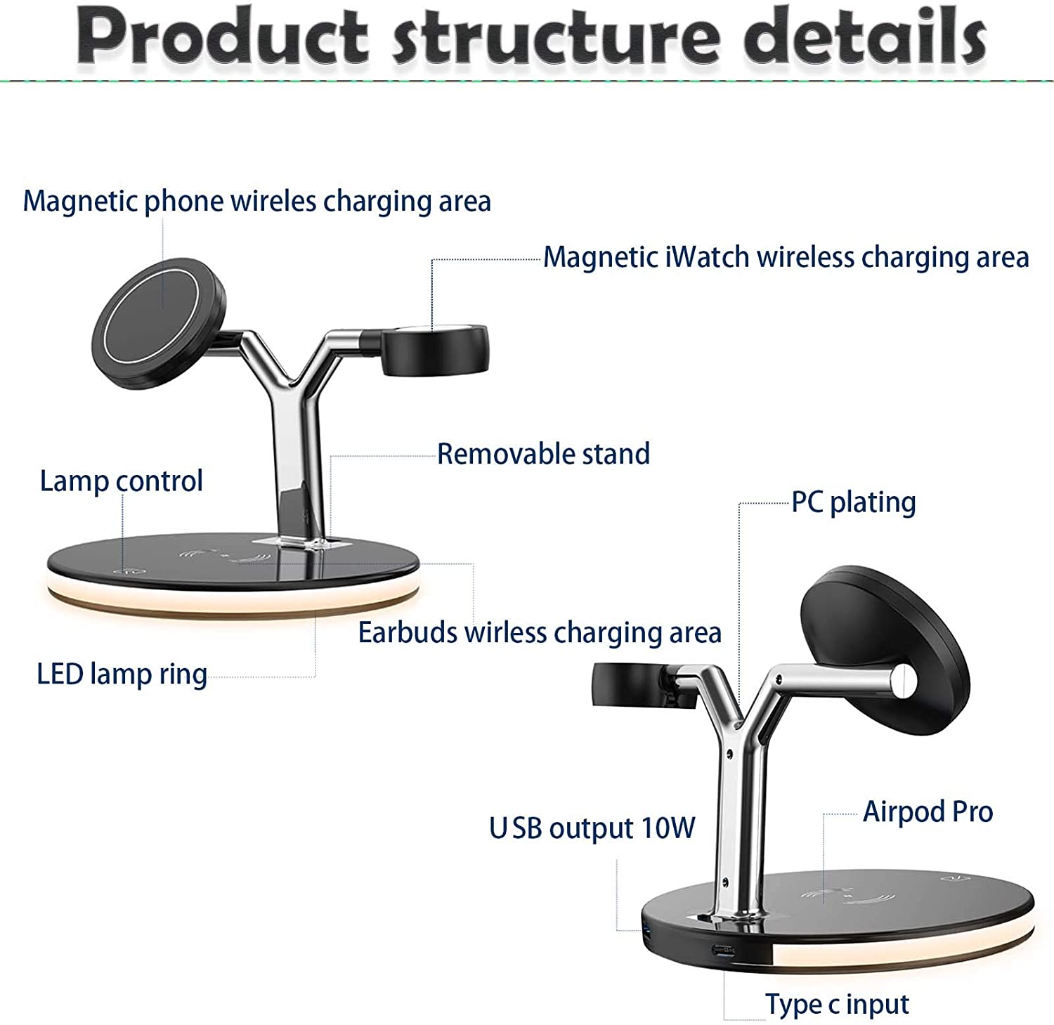 3 in 1 Magnet Fast Wireless Charger