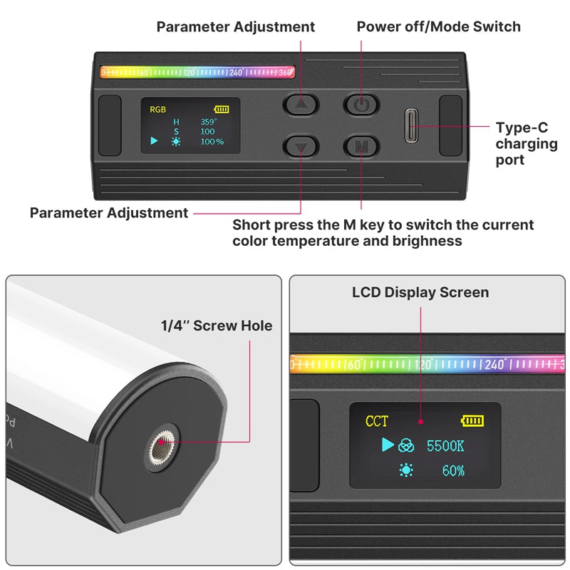 Mini RGB Stick Light